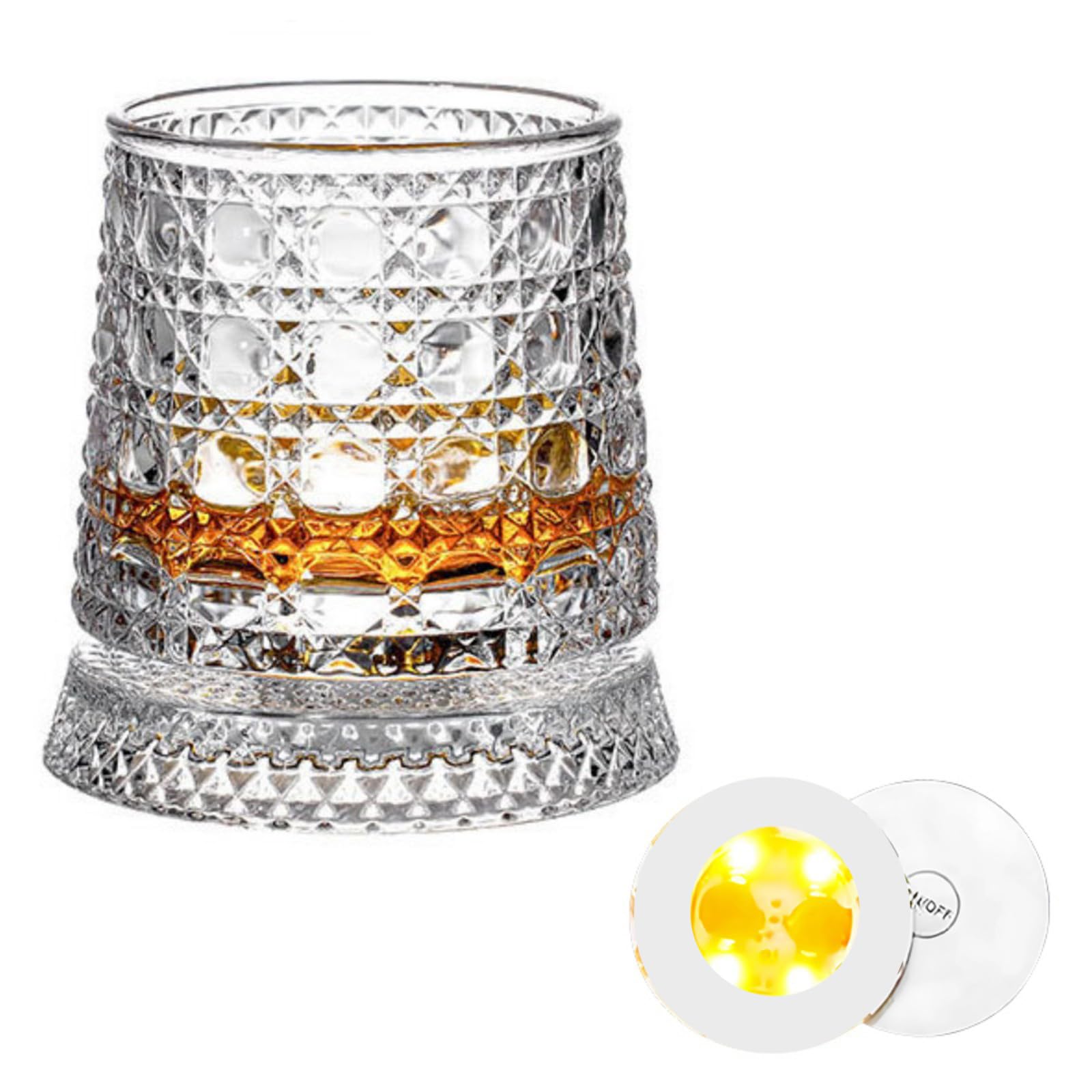 TFAOYS 280ml Rotating Clear Whiskeys Glass Crystal Wine for Easy Cleaning Stress Reduction and Elegant Drinking Elegant Tasting