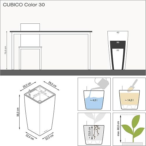 Miniatura 4 de Lechuza Cubico Color maceta de 22 pulgadas de alto, 22", Blanco Matte