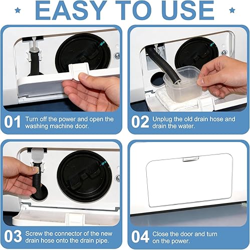 Miniatura 5 de Tapón de manguera de drenaje de arandela, tapón universal de manguera de tubo de drenaje de arandela, tapa de 0.315 in de repuesto para lavadora LG