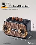 Leo Jaymz Mini Amplificateur de guitare - 5W Dual Speaker BT Amplificateur de guitare sans fil, batterie rechargeable, mode propre/overdrive, casque Jack, idéal pour la pratique & Performance (Noir)