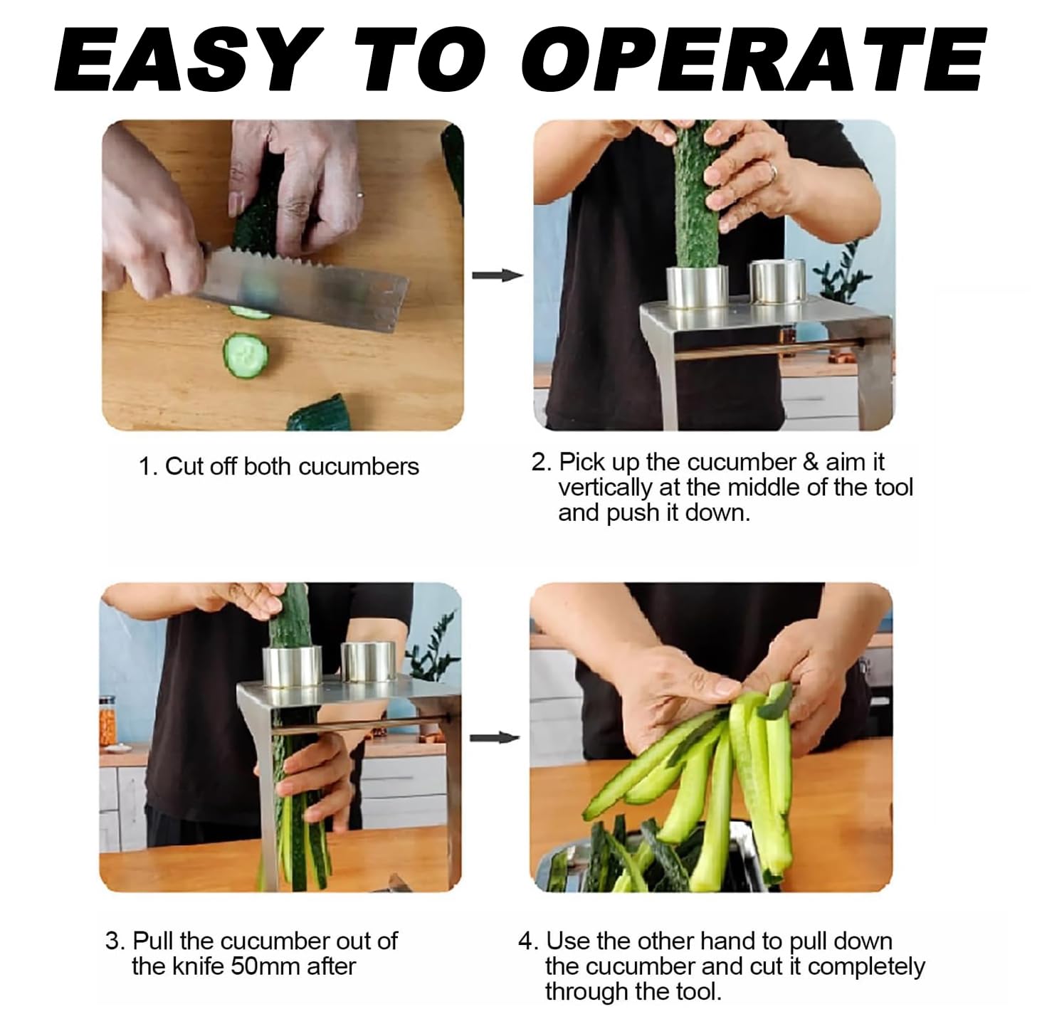 Cortador De Zanahorias Y Pepinos Manual, Velocidad De Corte De 10 Rebanadas/minuto, Base Estable Que No Se Tambalea, Diámetro De Corte De 48 Mm, Ideal Para Ensaladas, Cocina, Sushi Y Otras Comidas