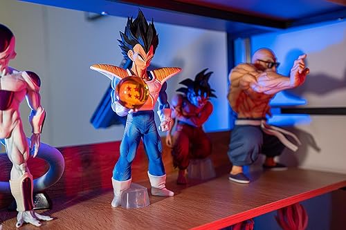 Miniatura 5 de PERWOTEF Vegeta Figura Estatua Figura de Juguete DBZ Figura Super Saiyan Regalos de Cumpleaños PVC 11"