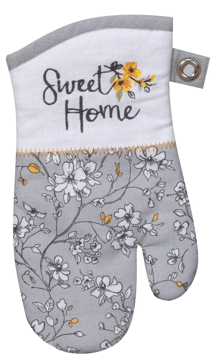 Kay DeeDesigns Sweet Home Oven mitt, Gray & Yellow