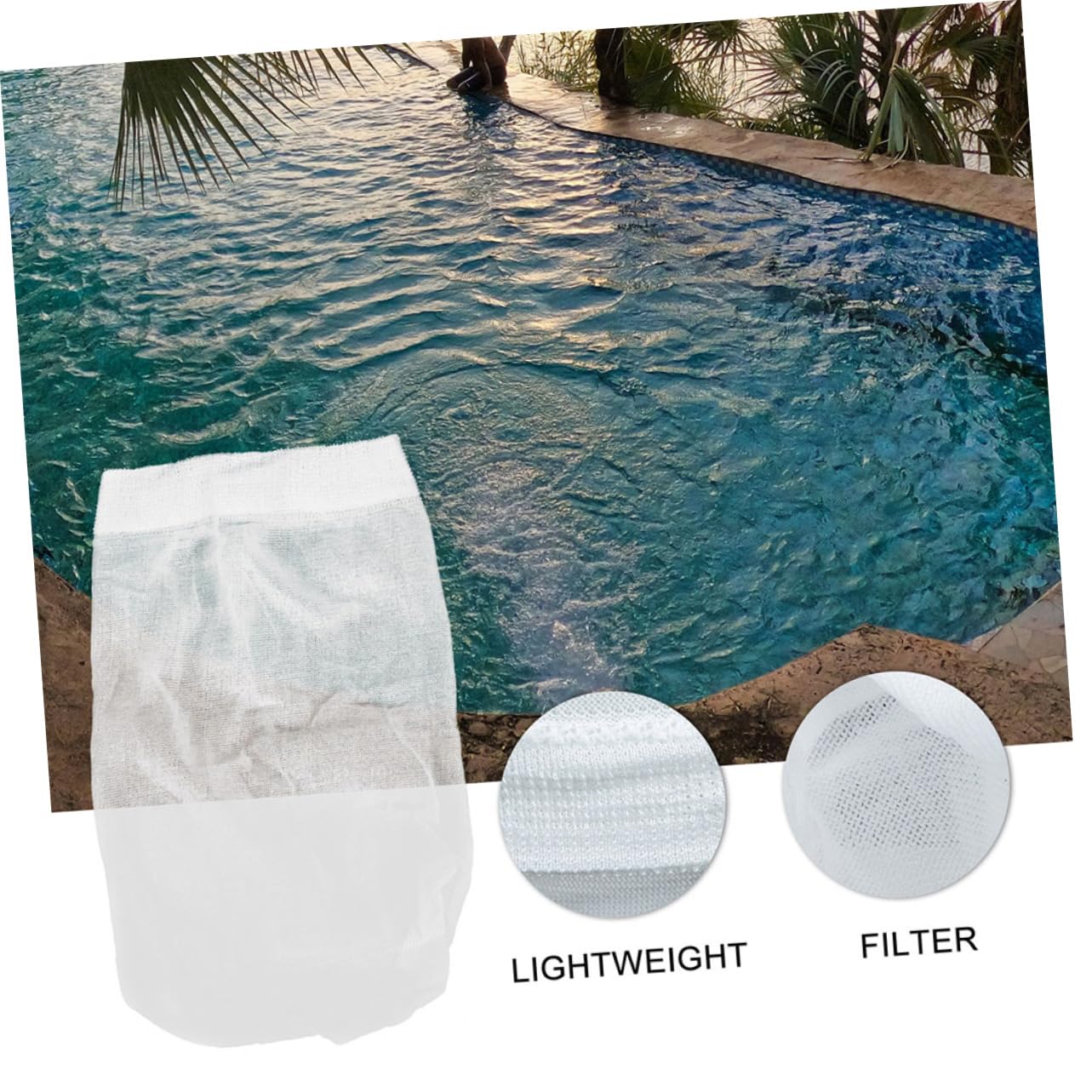 Sosoport 2 Series Bolsa De Medias De Coladores Pequeño Limpiador Cesta del Filtro del Skimmer De La Piscina Redes Limpieza Quinielas Malla De Nylon Superfina Elástica Fuerte 20 Piezas*2