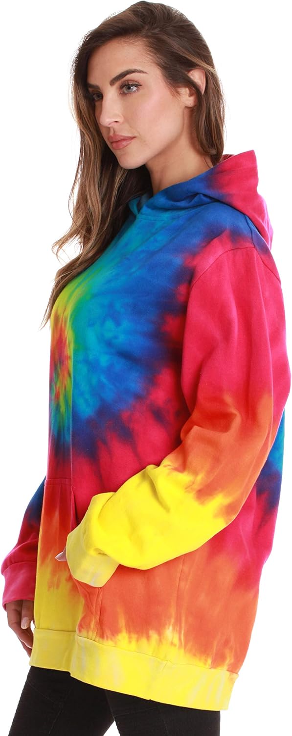 #followme Tie Dye Pullover Hoodie for Men and Women Fleece Hooded Sweatshirt - Image 3