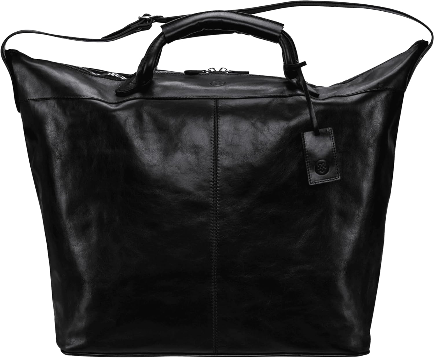 Maxwell Scott - Womens Luxury Leather Travel Luggage Bag with Shoulder Strap and Twin Handles - The Fabrizio Chestnut Tan