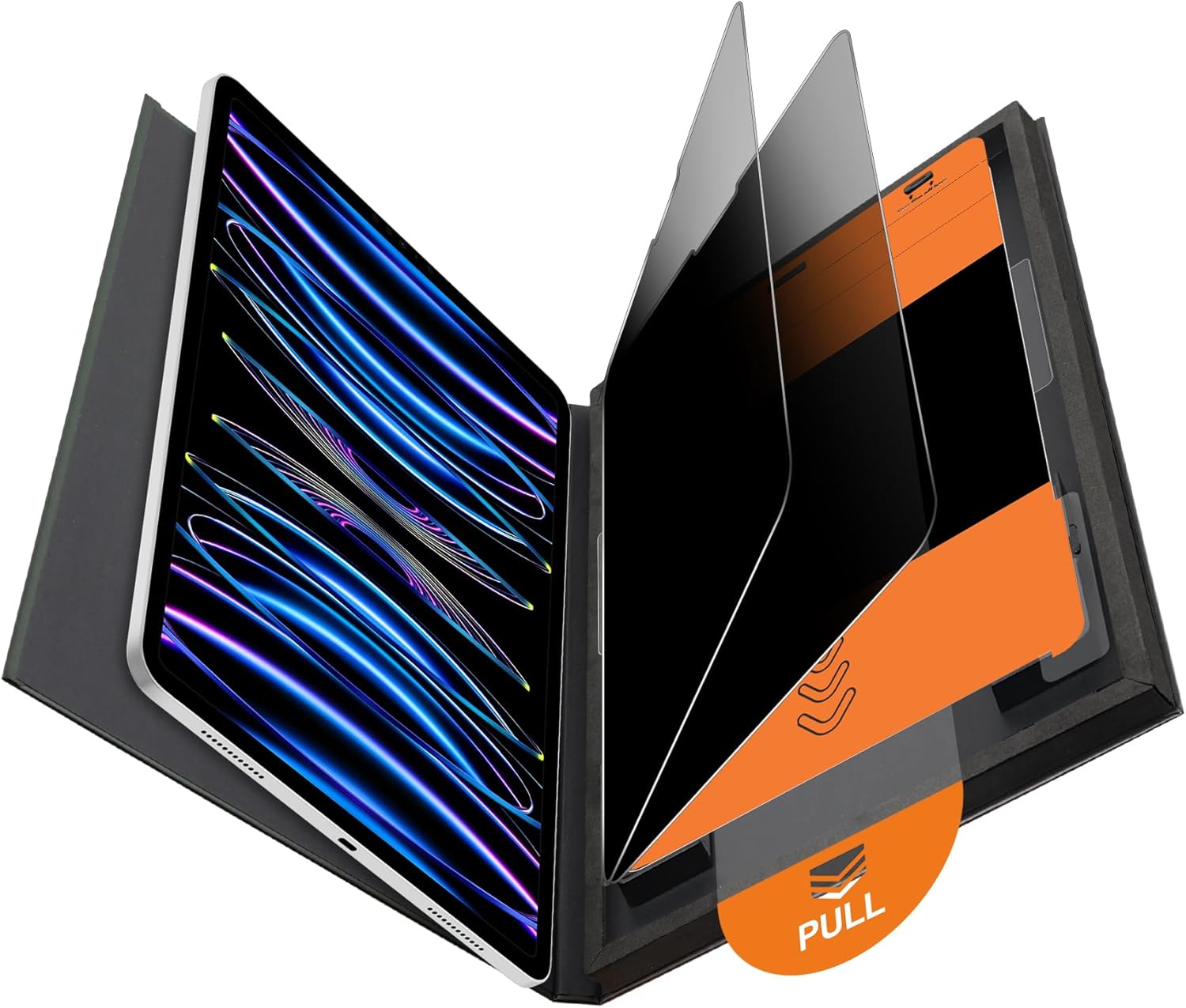 omoton 2 pack privacy screen protector for ipad pro 11 inch 2022/2021/2020/2018 ipad air 5th 4th generation air 5/4 10.9 inch 2022/2020, anti-spy tempered glass with installation tray, case friendly pro 11''4th 3rd 2nd 1st/air 5 4 10.9" privacy