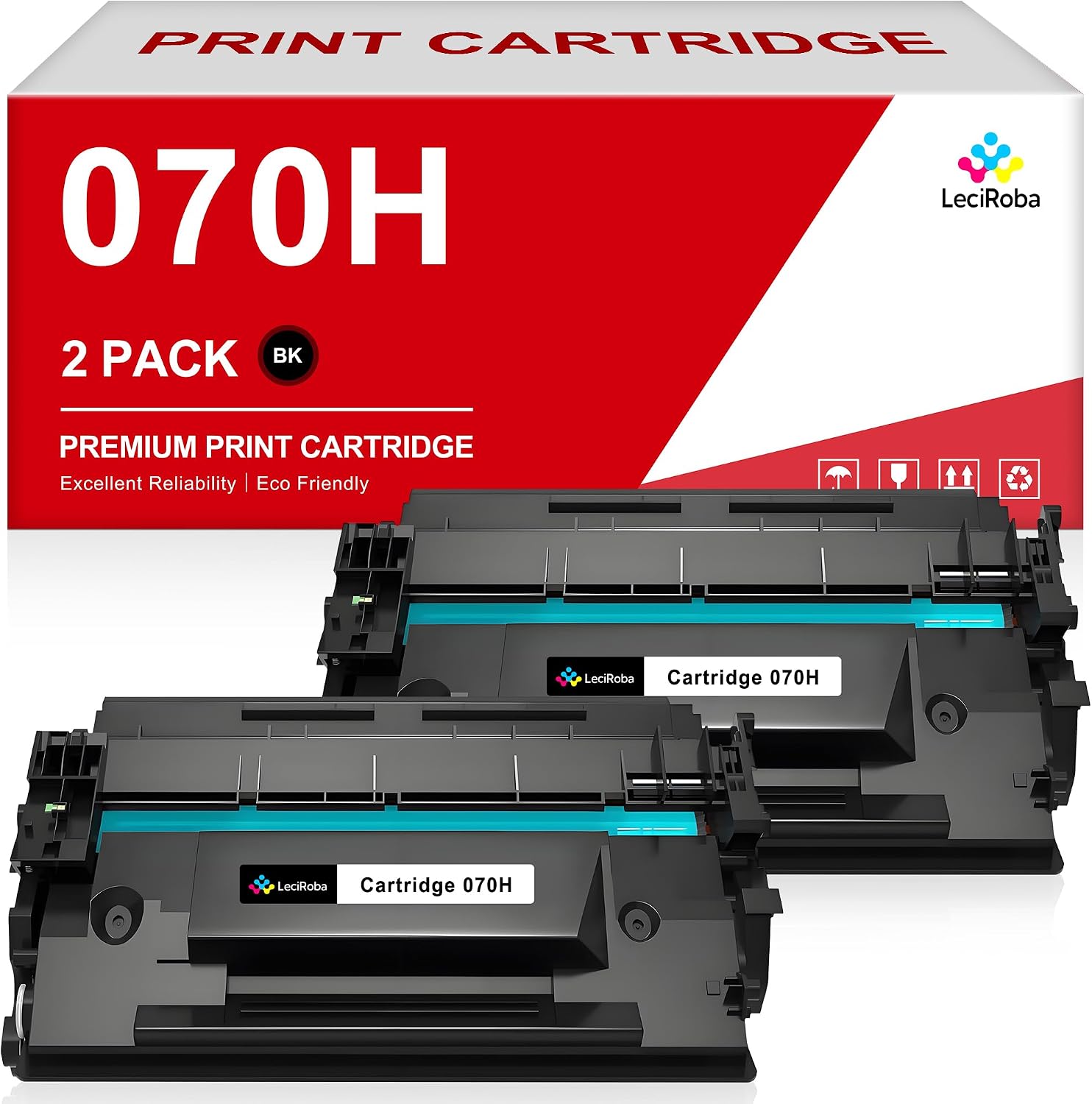 leciroba 070h black 10,200-pages high capacity toner cartridge replacement for canon 070h 070 h for canon imageclass mf462dw mf465dw lbp246dw lbp247dw lbp240dw lbp243dw mf463dw printer (2-pack)