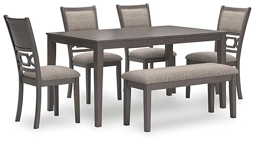 Signature Design by Ashley Wrenning Diamond Patterned Dining Table Set,