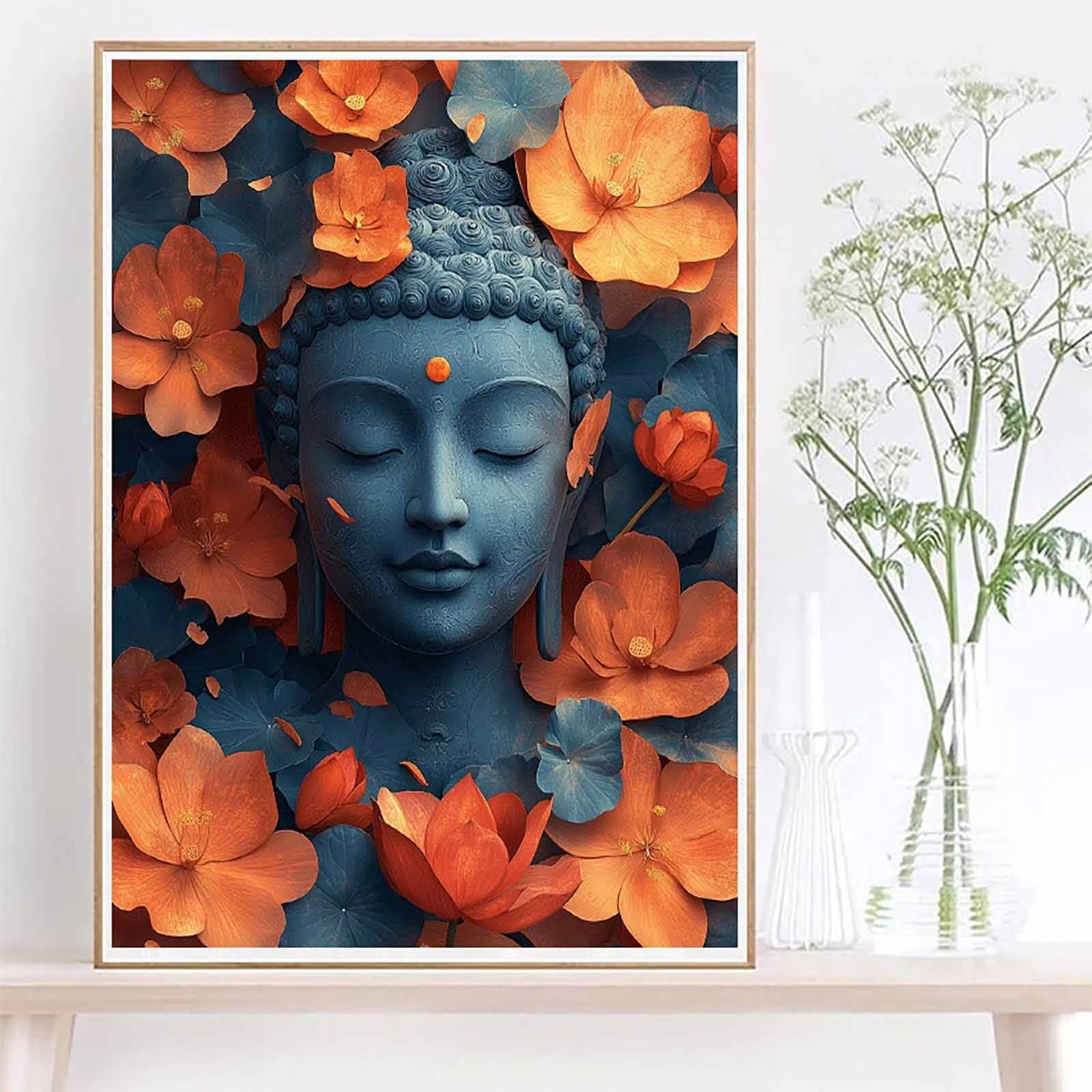 Malowanie po numerach Zen Malowanie numerami dla dorosłych Loto Paint by Numbers, malowanie według numerów Zestawy malarskie dla dorosłych z pędzlami i farbami akrylowymi do dekoracji ścian 80 x 120