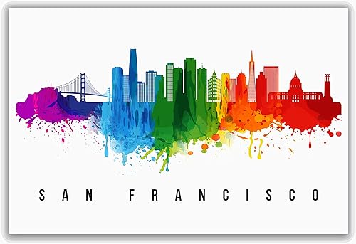 Miniatura 4 de Póster de San Francisco Skyline California, pintura de paisaje urbano de San Francisco, póster de San Francisco California, impresión de paisaje