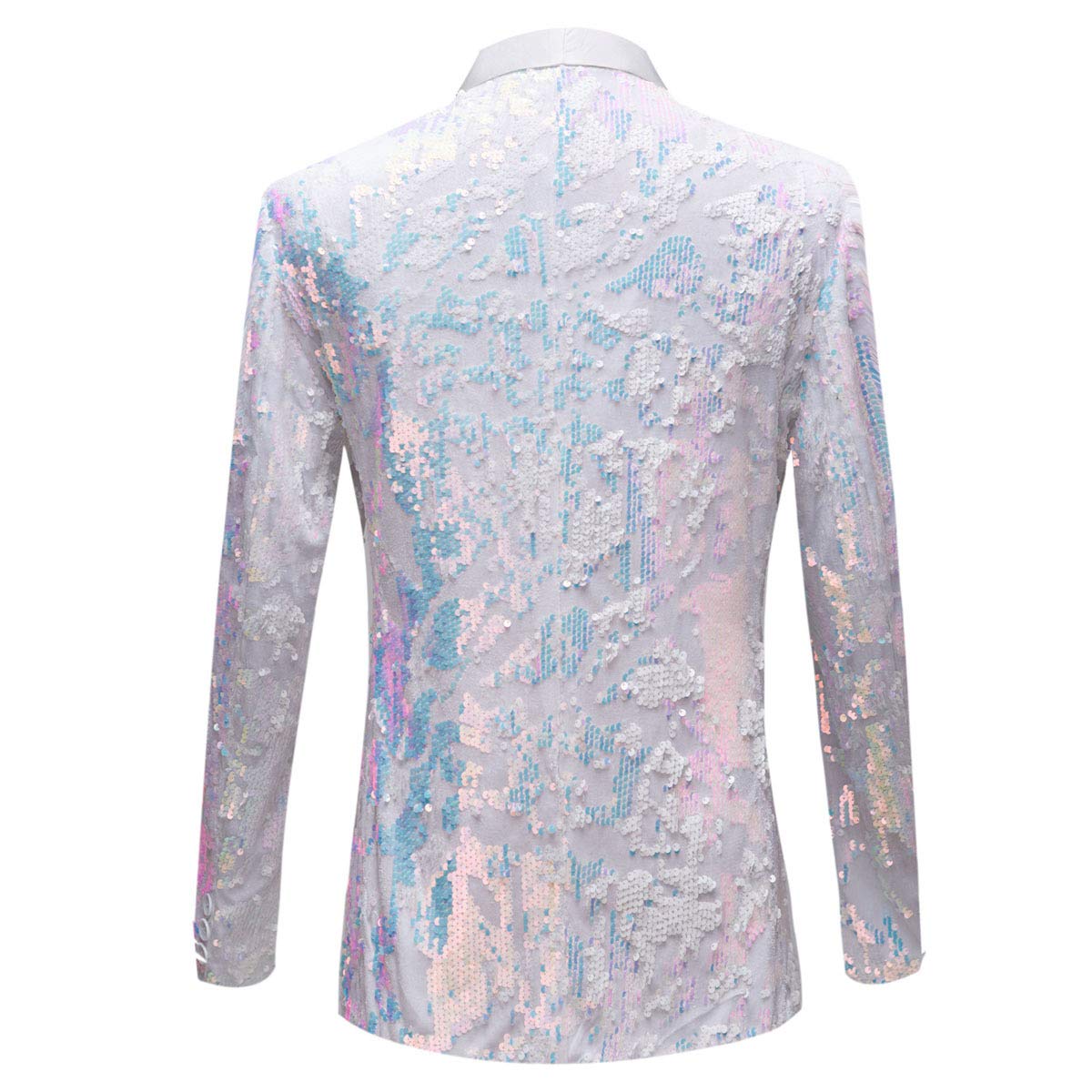 Uomini Moda Viola Colorato Velluto Lustrini Blazer
