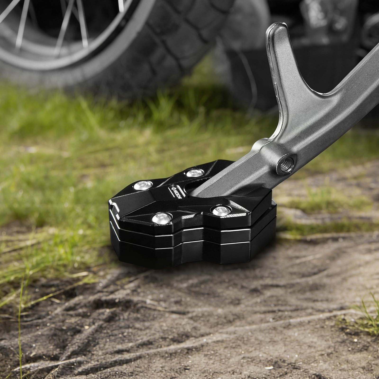NICECNC Ampliador de pie lateral negro compatible con R1300 GS/GSA 2024-2025, repuesto para 4653 1638616