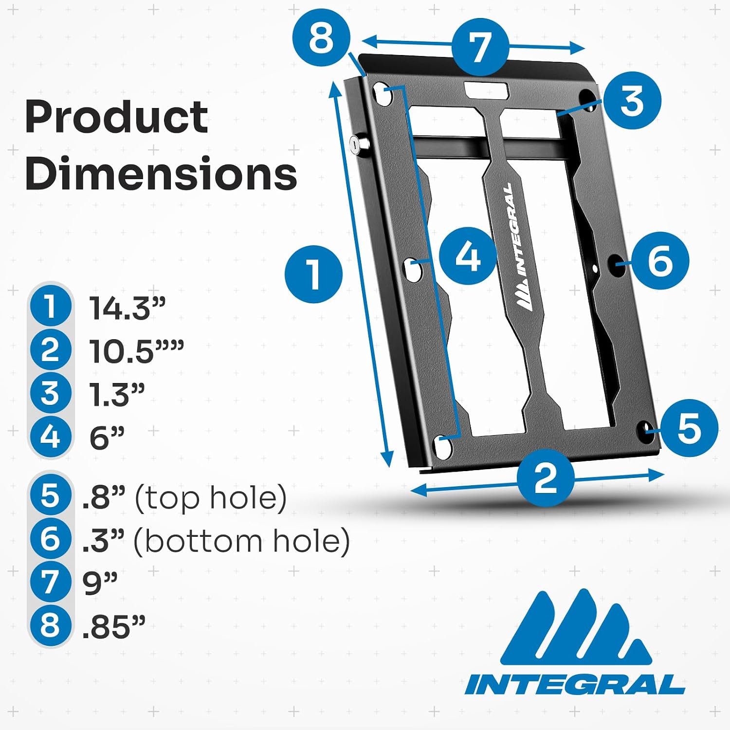 Integral Locking Plate - Universal - Compatible with Milwaukee Tool Packout Organizers (Half Panel - Left Side Lock)