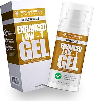 ANDROGENESIS Enhanced Formula – Low T Support Gel – T Booster for Men – Muscle Recovery, Energy Booster, Healthy Aging – Now with Vitamins D3, K2, B6 and L-Arginine