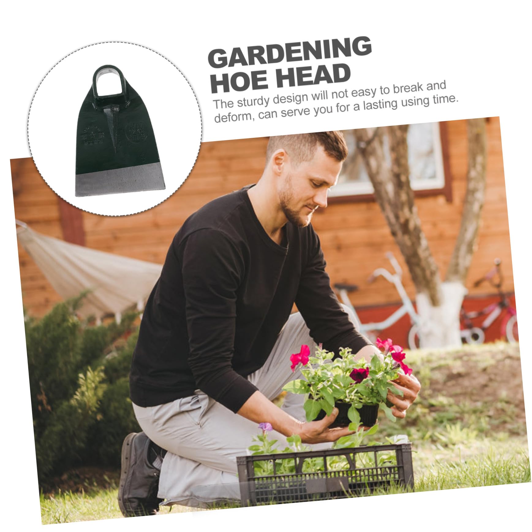 BESTonZON Robuster Gartenhackenkopf aus Edelstahl Handlicher Kleiner Hacken für Unkraut Jäten Boden Lockern und Pflanzen Umsetzen Vielseitiges Gartengerät für Beete Gärten Höfe und