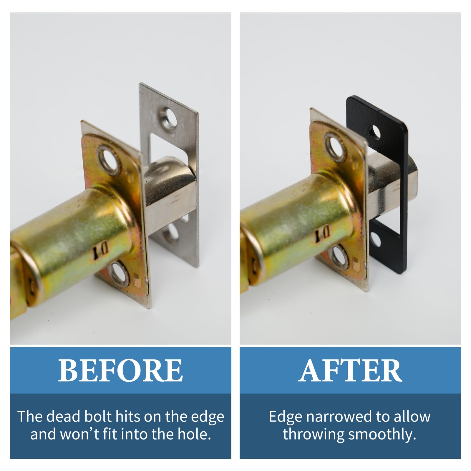 Plaque De Gâche Carrée En Acier Inoxydable Avec 8 Vis (acier