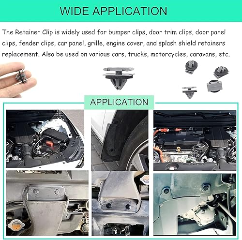 Miniatura 5 de 68172491AA Pinzas para guardabarros (40 unidades) Clips de moldura de rueda basculante compatibles con Jeep Grand Cherokee Compass Cherokee #