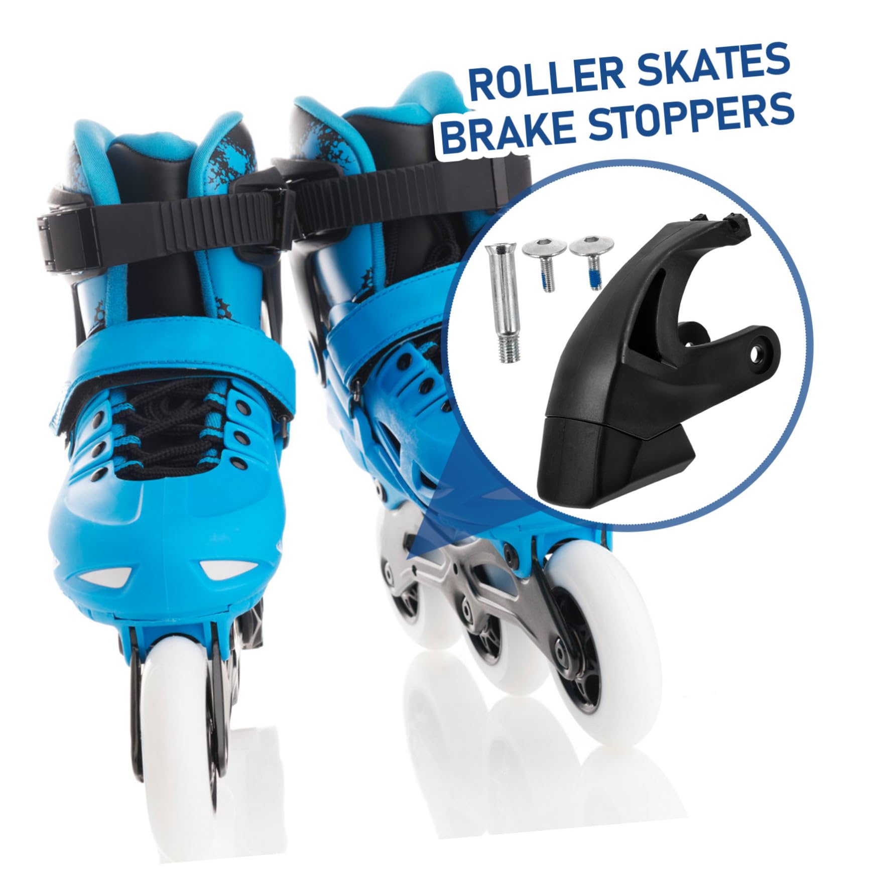 GALPADA 3 Sätze Inline Skate Bremsklotz Professionelle Bremsen für Roller Skates mit Rutschfester Oberfläche Langlebig Einfach zu Montieren für Outdoor-straßen und Gehwege
