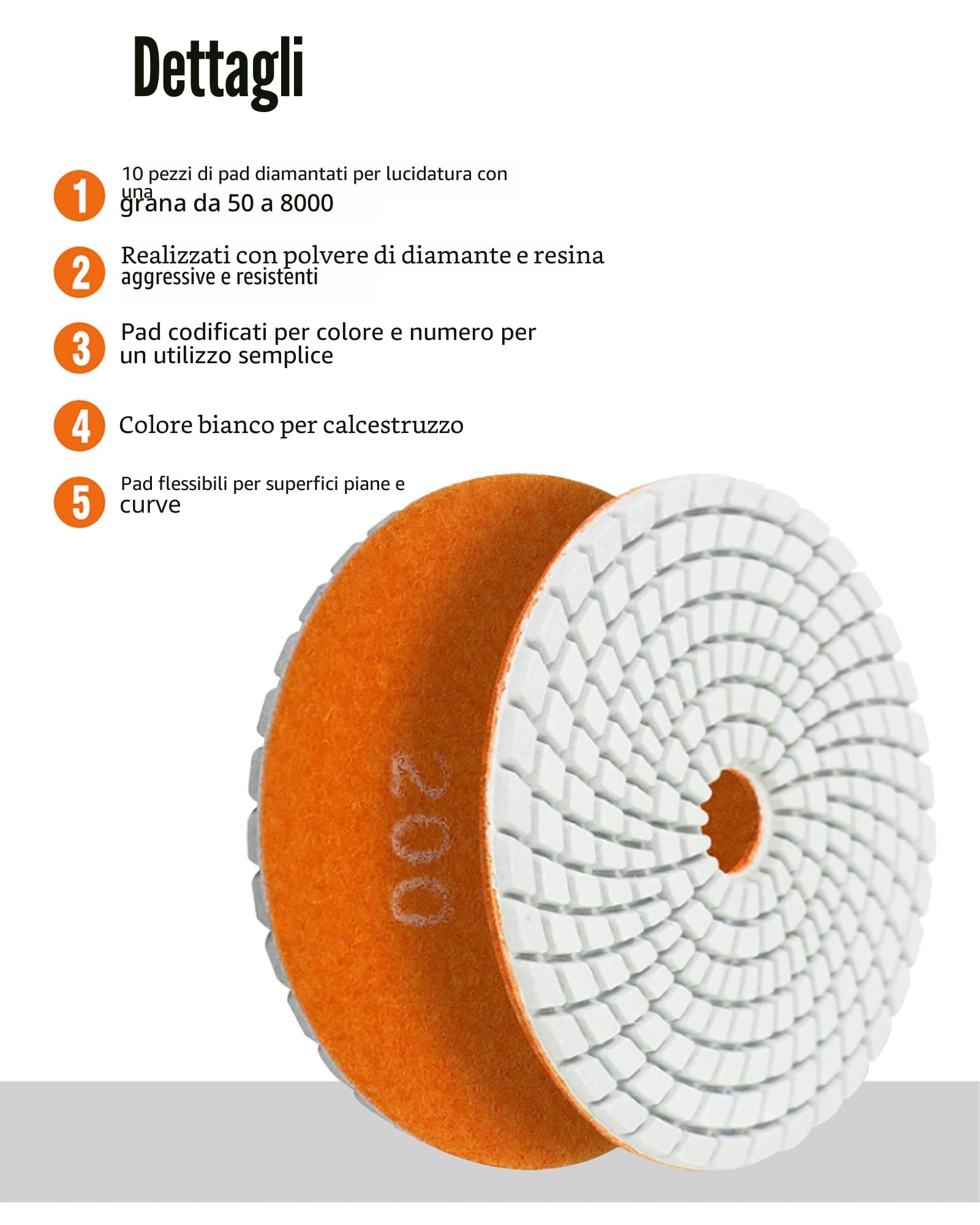 Zestaw 14 Pezzi Dischi Diamantati 100 mm M14 do Marmo Lucidatura a Umido/Secco