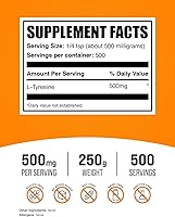 Vista 2 de Suplemento Bulksupplements L-Tirosina pura en polvo, 1