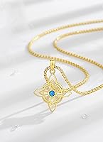 Vista 3 de CELESTIA Nudo de Bruja Plata 925 Original Amuletos de Proteccion Collar de nudo de brujas Cadena de caja de 20 pulgadas