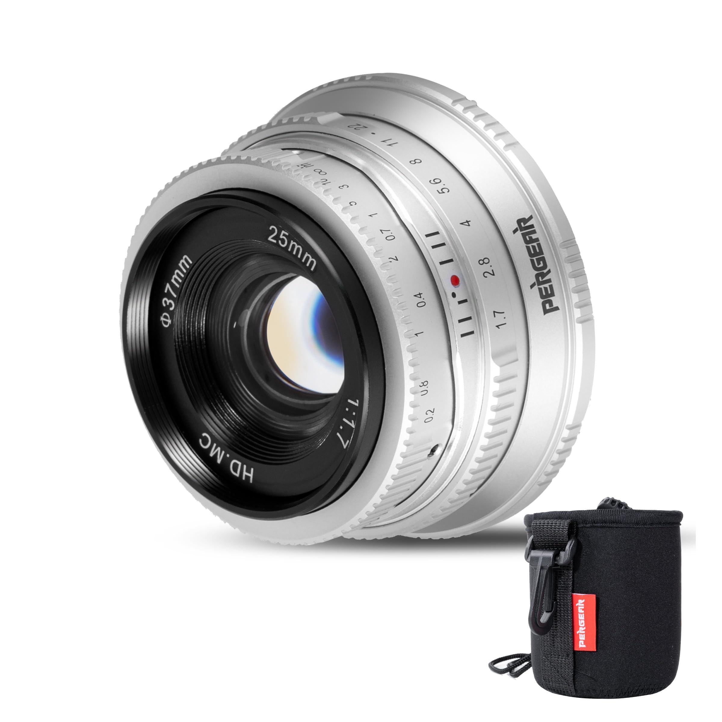Amazon.co.jp: Pergear 25mm F1.7 交換レンズ 大口径 マニュアル APS-C