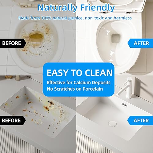 Miniatura 5 de LZLOOK Piedra pómez de inodoro para limpieza, piedra pómez de inodoro, limpiador de inodoro de mango extra largo para eliminar manchas duras de cal.