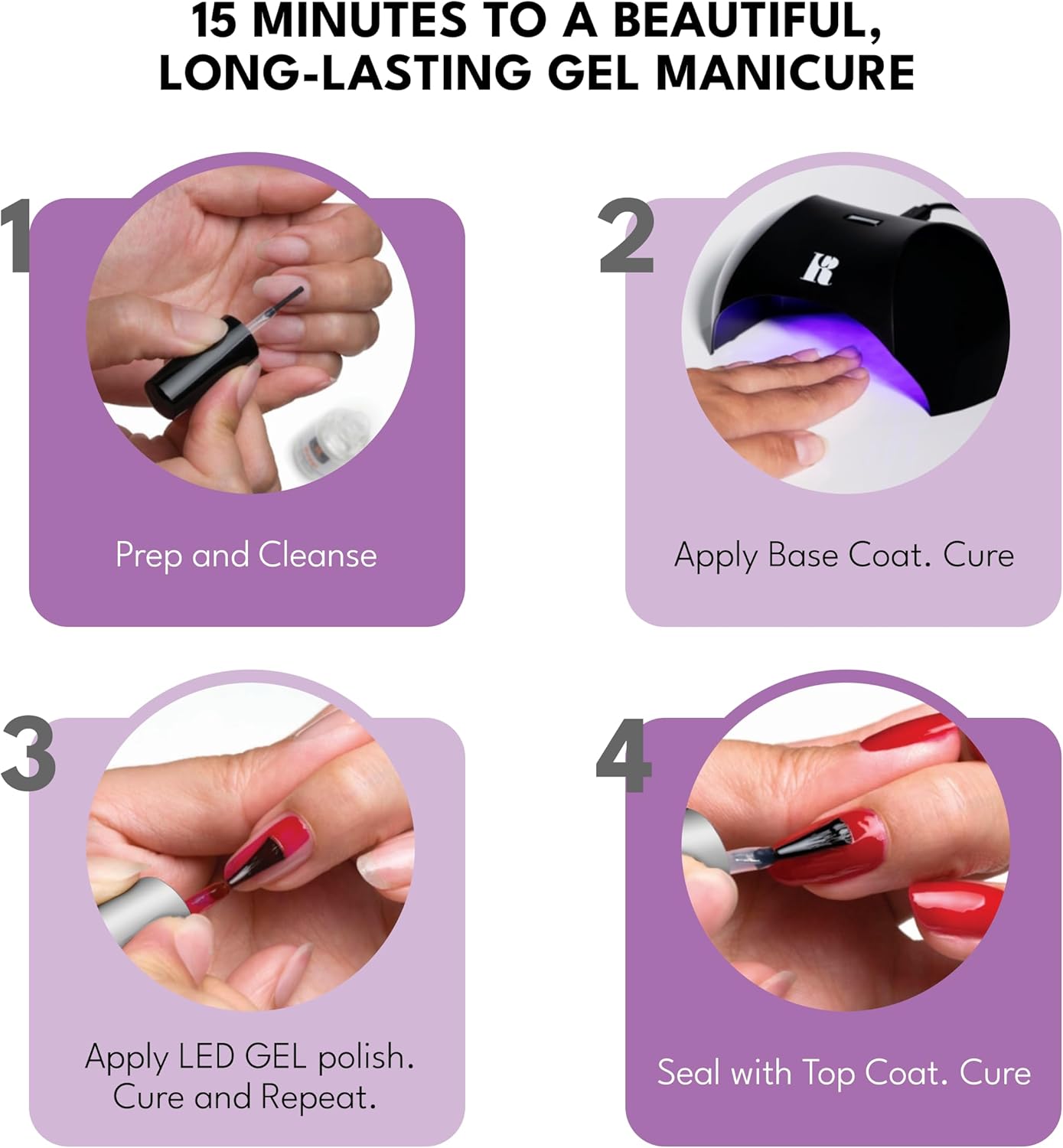 RC Red Carpet Manicure Pro 30 – 6W LED Gel Polish Curing Light for Gel Nail Polish, Fast 30-Second Cure, Long-Lasting 50,000-Hour LED, Ergonomic & Acetone-Resistant Lamp for Salon-Quality Manicures