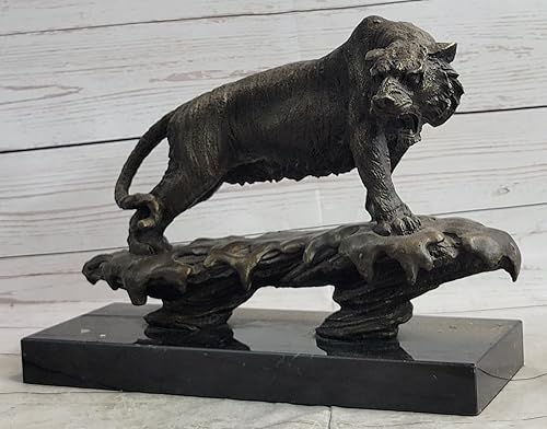 Miniatura 2 de Figura de tigre Bugatti, impresionante escultura de bronce para decoración elegante del hogar, obra de arte fundida en caliente hecha a mano por