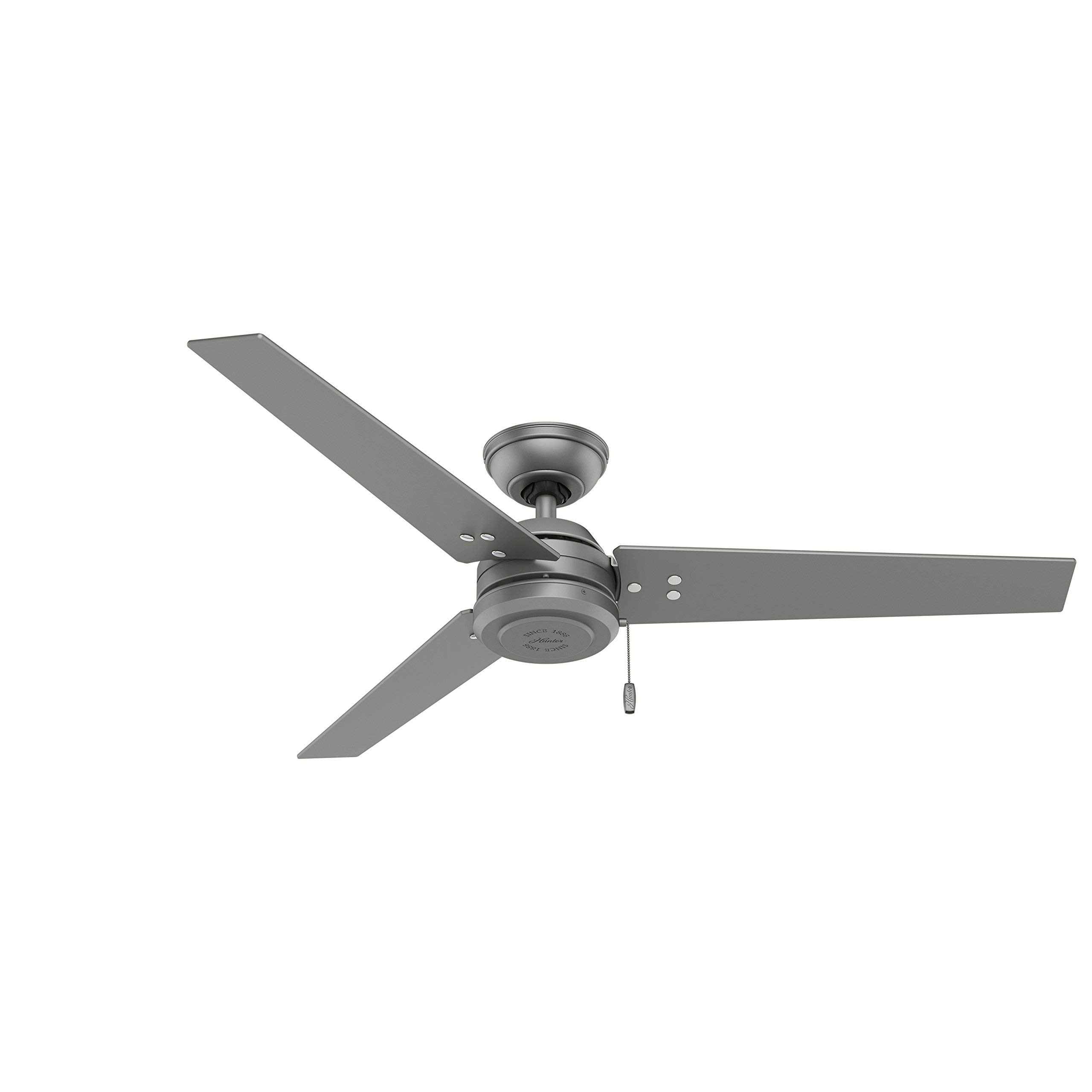 Hunter Fan Company 59262 シーリングファン Amazon.com: Hunter 59262 Contemporary Cassius Matte Silver Ceiling