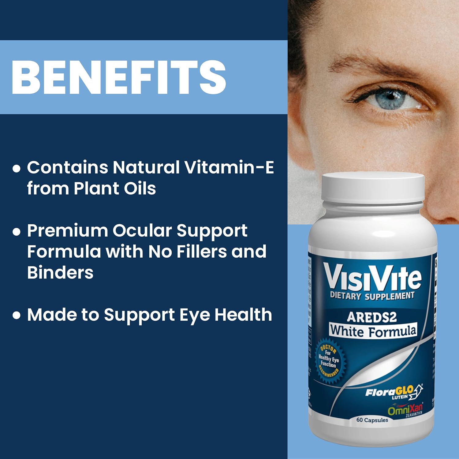 Zinc Free AREDS 2 Eye Vitamins - Zinc Free Eye Vitamins - Zeaxanthin Plus Lutein Eye Vitamins - Soy-Free VCaps - No Zinc and Copper