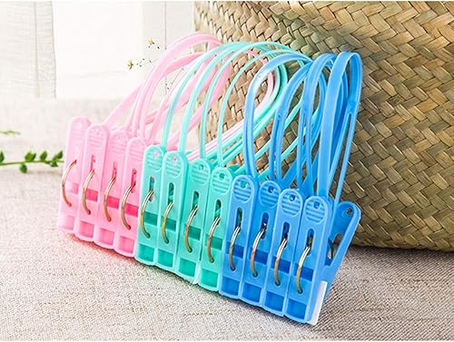 Miniatura 4 de DurReus Paquete de 24 pinzas de plástico para ropa, resistentes al viento, clips antideslizantes para ropa para ropa con resorte de acero resistente
