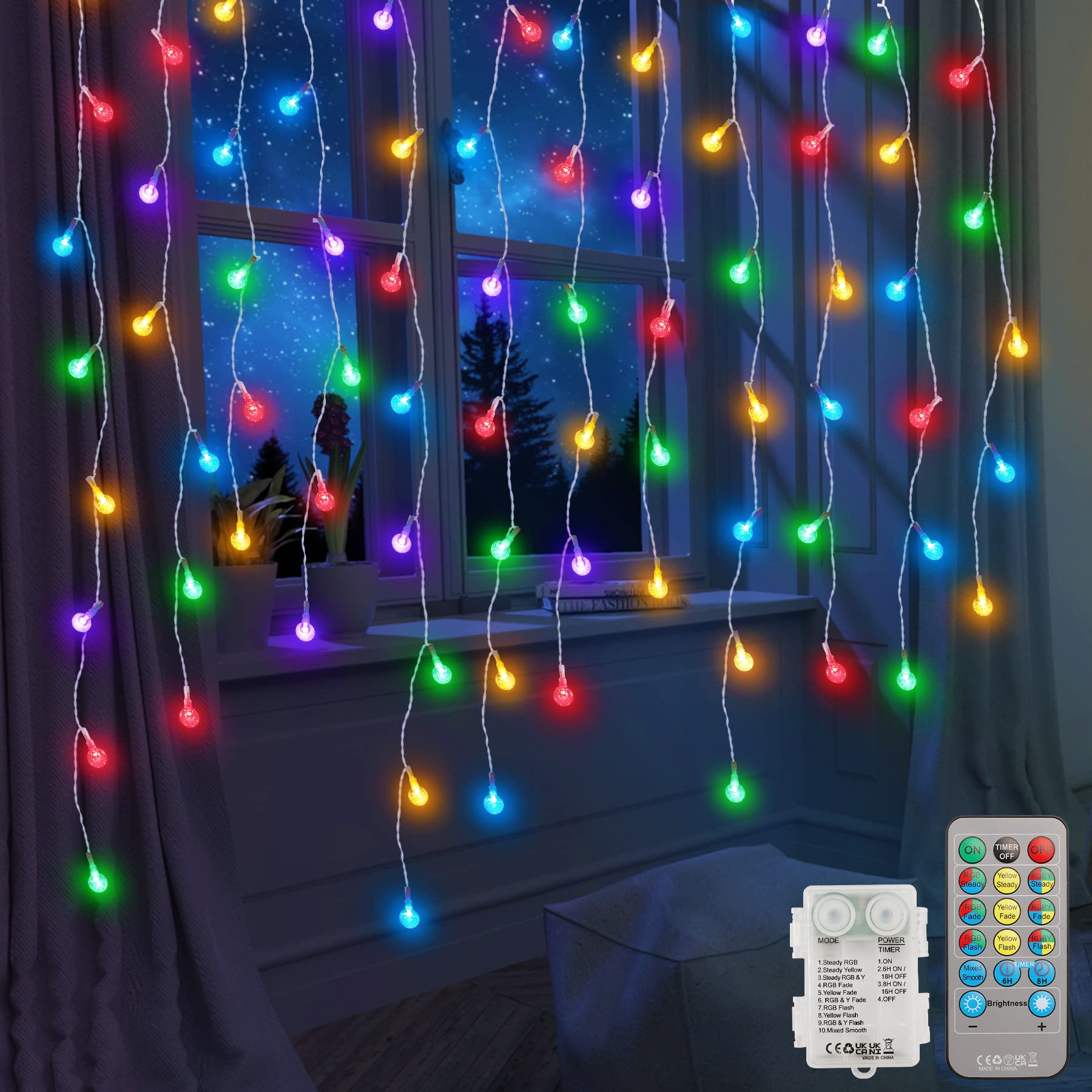 Rideau lumineux LED RVB