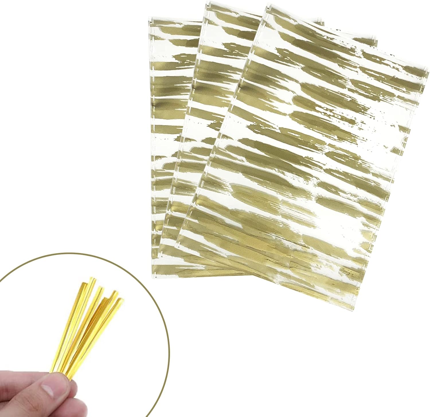 25pcs Cellophane Bags Food Safe Cookie Bags,9 * 13cm Plastic Sweet Bags