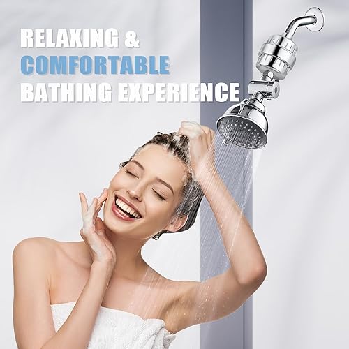 Miniatura 4 de Filtro de ducha, filtro de cabezal de ducha de 20 etapas para agua dura, filtro de agua de ducha de alto rendimiento para eliminar el cloro,