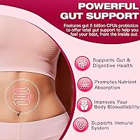 Vista 3 de DRFOSTER Multi Collagen Peptides Powder with Probiotics - Type I II III V X Hydrolyzed Collagen Peptides with Multivitamins, Hyaluronic Acid &