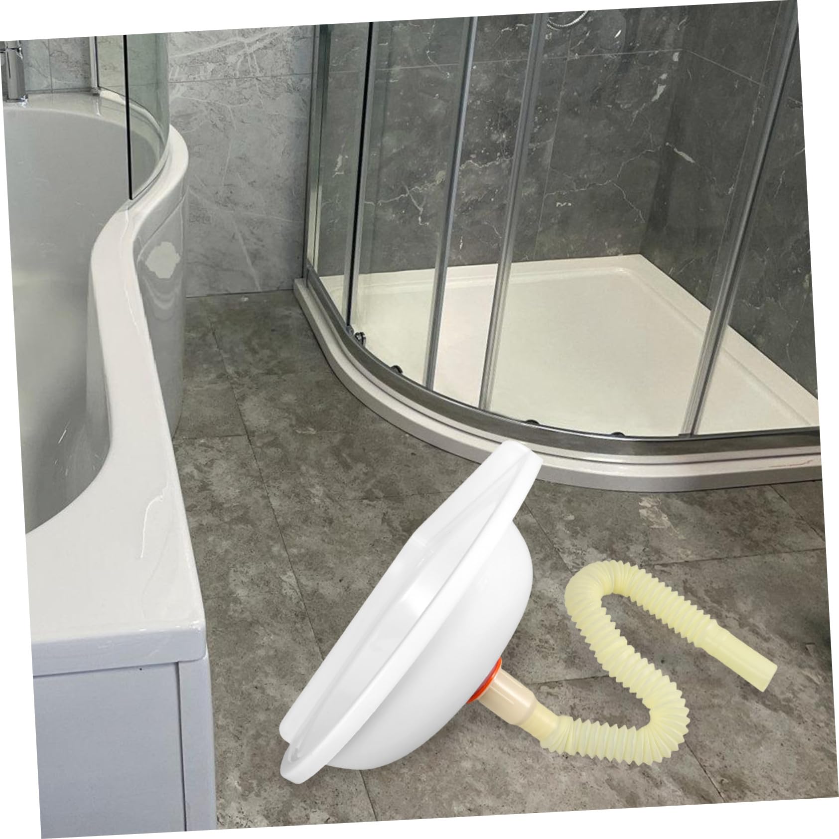 SHINEOFI Plastik Eckwaschbecken Wandhängend Dreieckig Mit Ablaufgarnitur Platzsparendes Kunststoff Waschbecken Für Badezimmer Balkon Kleine Räume