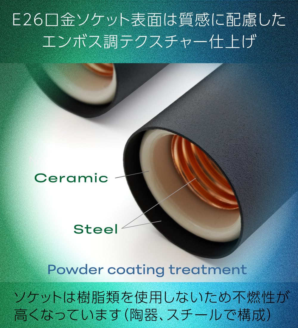 HaruDesign E26ライティングレールソケット器具 マットブラック 2個