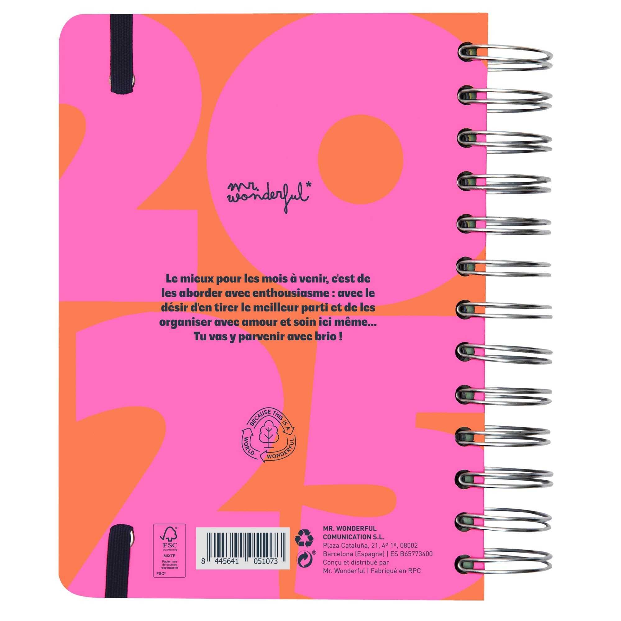 Mr.Wonderful - Agenda Teen 2023-2024 Semainier - Mes Plans, Mes Tâches