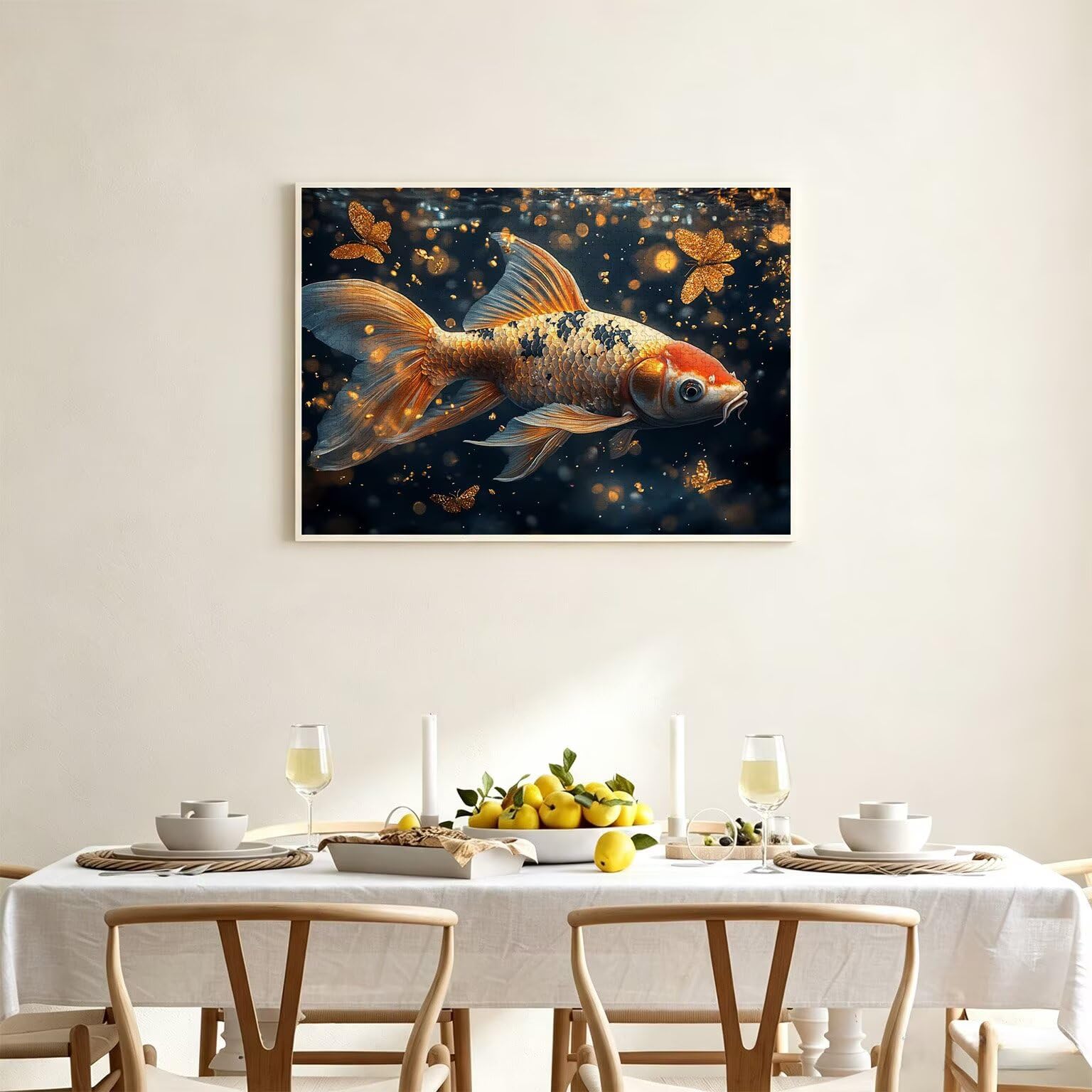 Puzzle 3000 elementów dla dorosłych, gry rodzinne, Koi Fish Dreamy, n-323