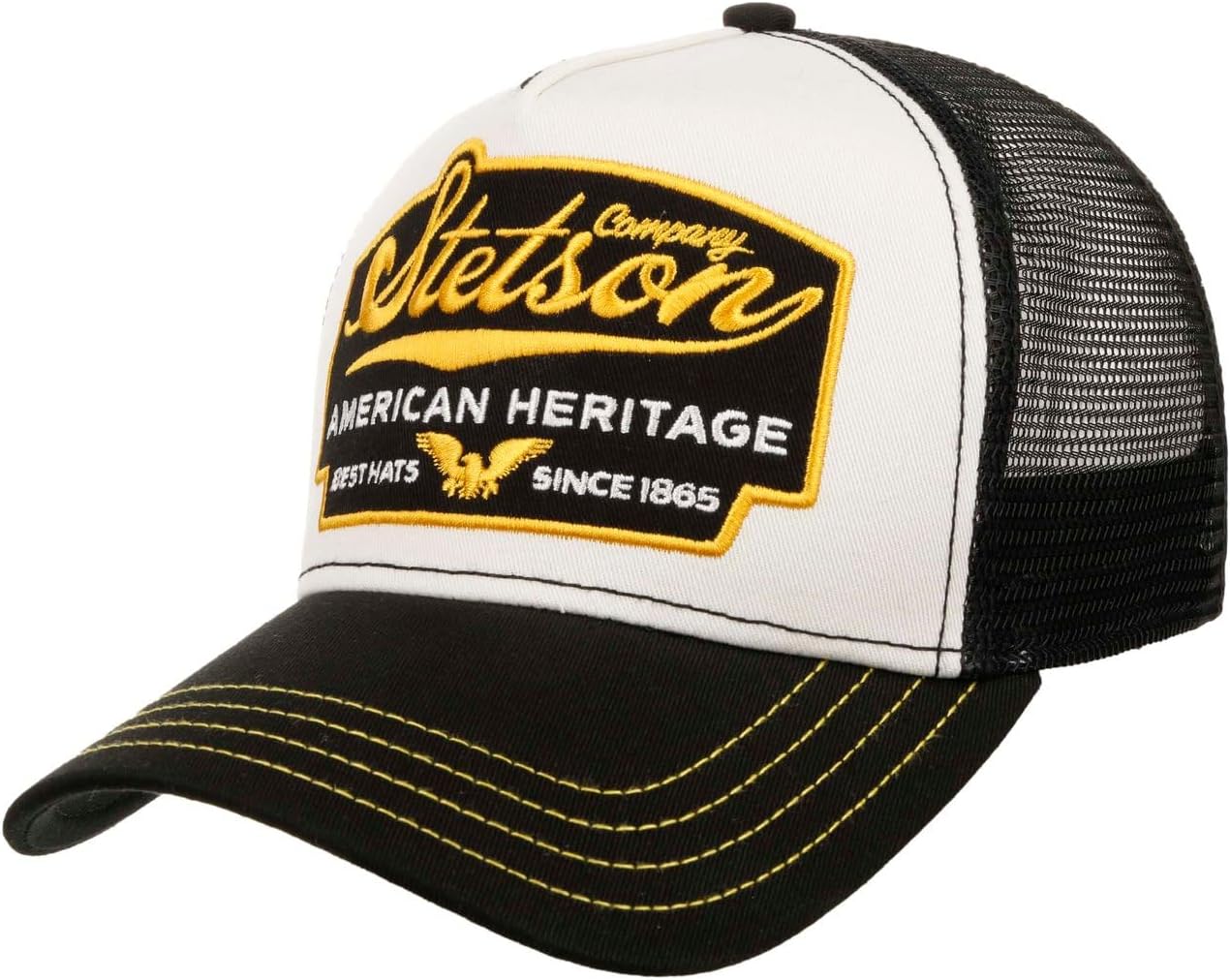 Fishermen's Bay Trucker Cap Mesh Snapback Cotton Nostalgic Fish Patch Adjustable Men Summer Winter
