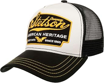 Stetson Fishermen's Bay Trucker Cap Mesh Snapback Cotton Nostalgic Fish Patch Adjustable Men Summer Winter