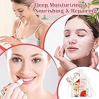 Vista 4 de 30 Pack Bulk Facial Mask, Bulk Hand Cream and Bulk Lip Balm Sets, Valentines Day Gifts for Her, Teacher Appreciation Gifts, Mothers Day Gifts and