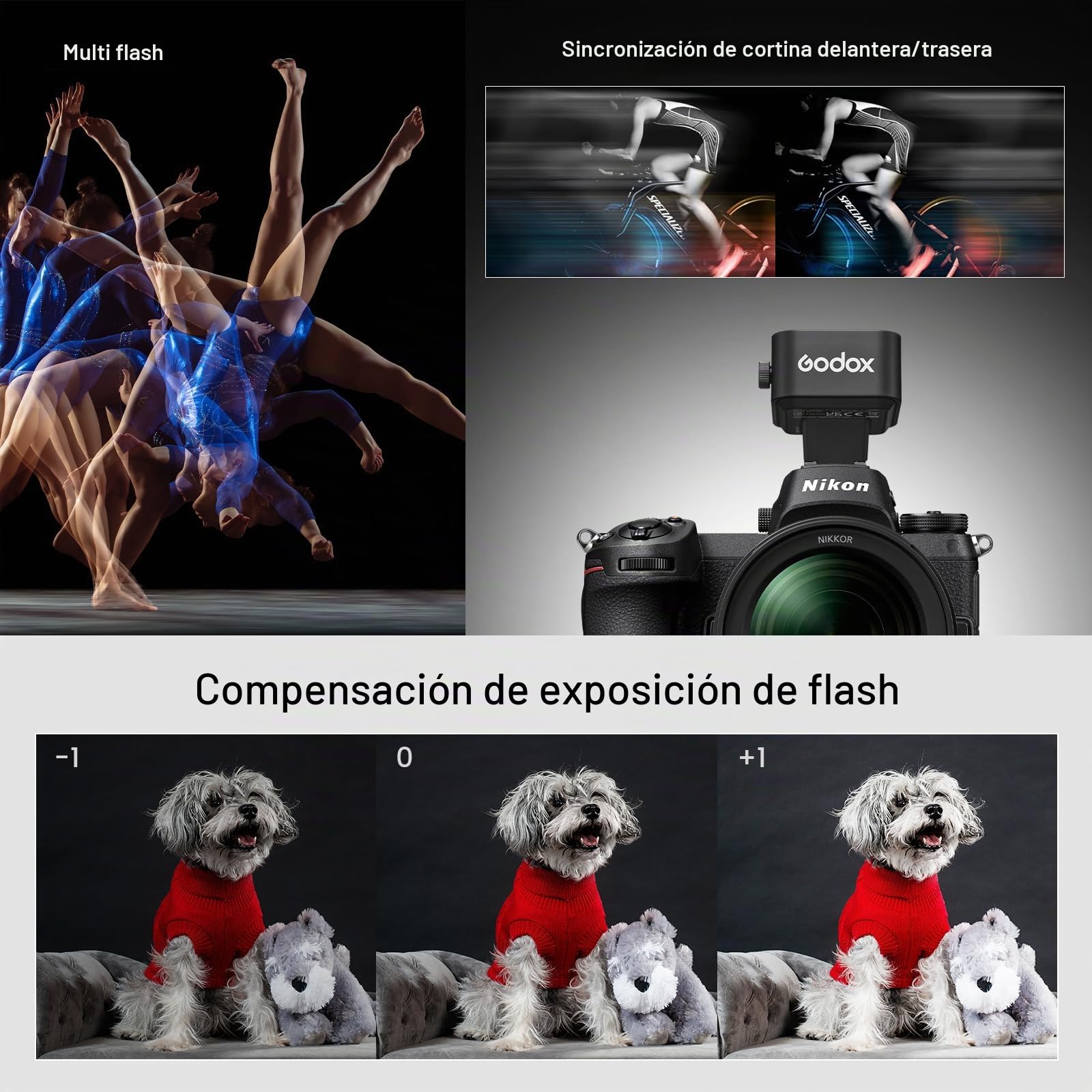 Godox X3N OLED-Pantalla Táctil Déclencheur Flash Inalámbrico Transmisor | 2.4GHz 1/8000S HSS,TTL Función,con Conversión TCM, Batería de Lones de Litio Integrada de 3.7V 850mAh(Godox X3-N)
