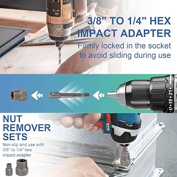 26pcs Screw Bolt Extractor Set, High Hardness Locking Wheel Nut Removal Tool, Multi-Function Broken Bolt Extractor Set for Removing Damaged, Frozen
