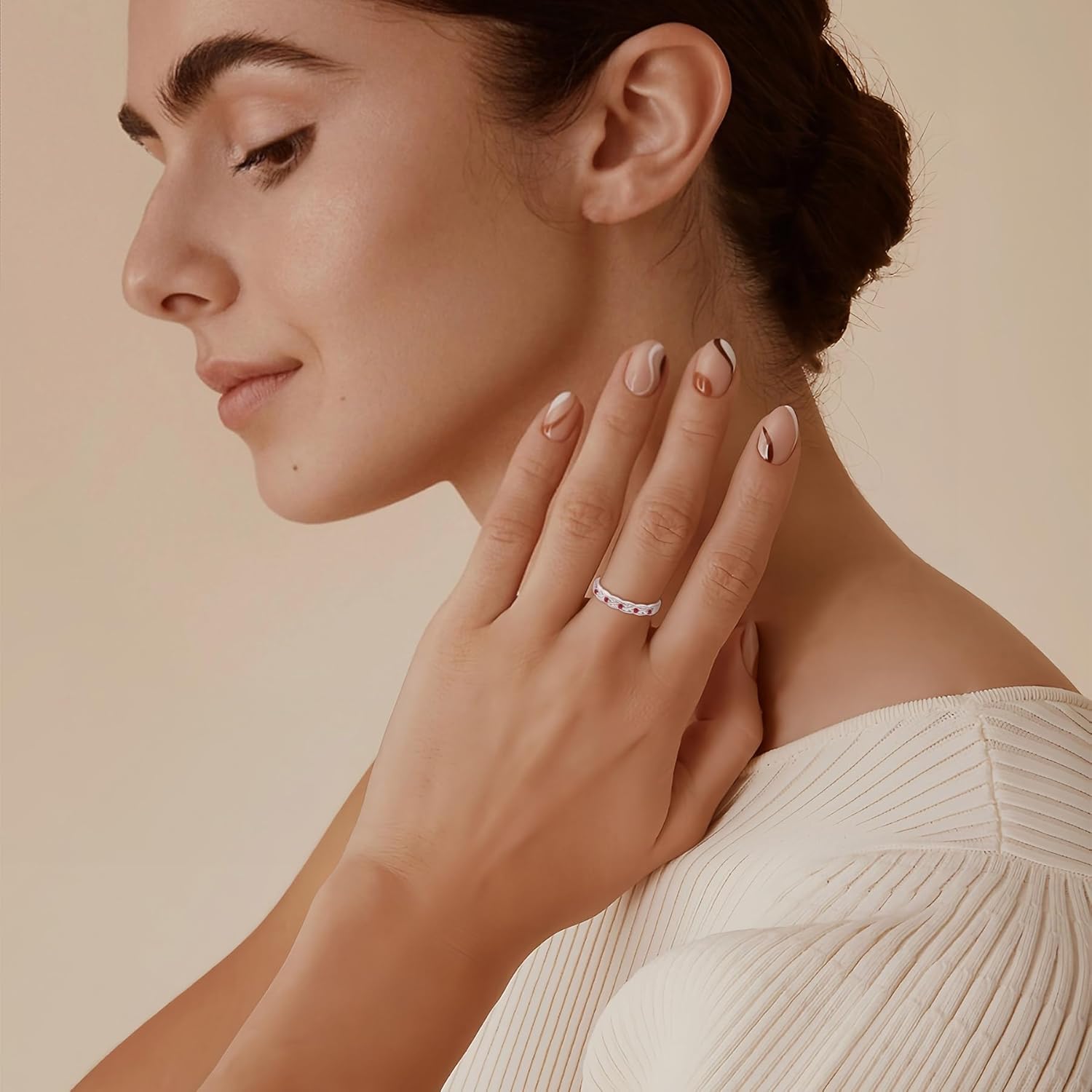 Infinity Celtic Knot Ring 925 Sterling Silver Twisted Knot Birthstone Ring Statement Rings for Women Size 5-10 - Image 3