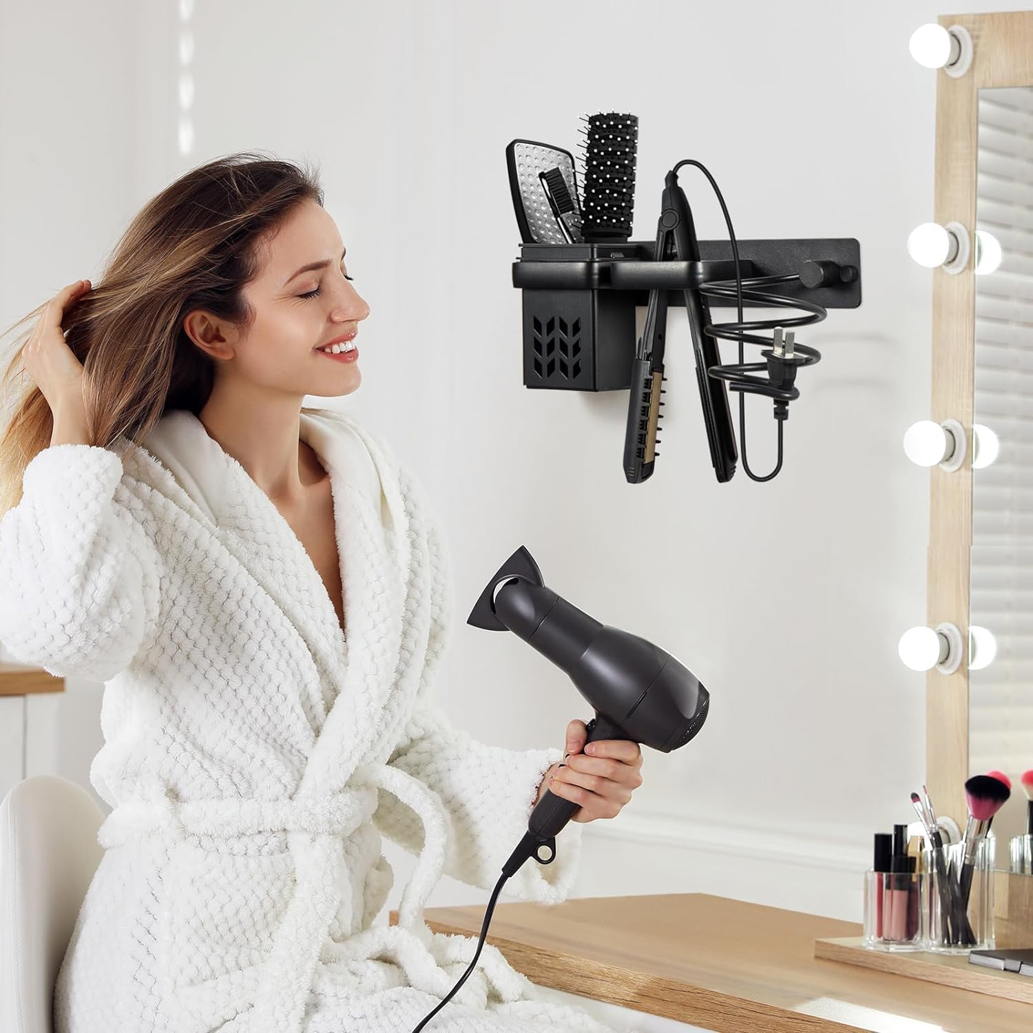 Blow Dryer Holder YYBO Hair Dryer Holder, Hairdryer Holder Station