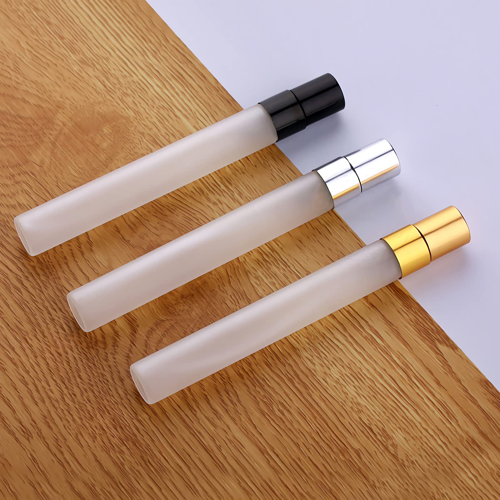 48 Pezzi Trasparente Opaco Bottiglie Atomizzatore di Profumo Con spruzzatore Oro, 10 ml Flacone Spray per Profumo in vetro per Viaggiare Festa Appuntamento per Vita Quotidiana