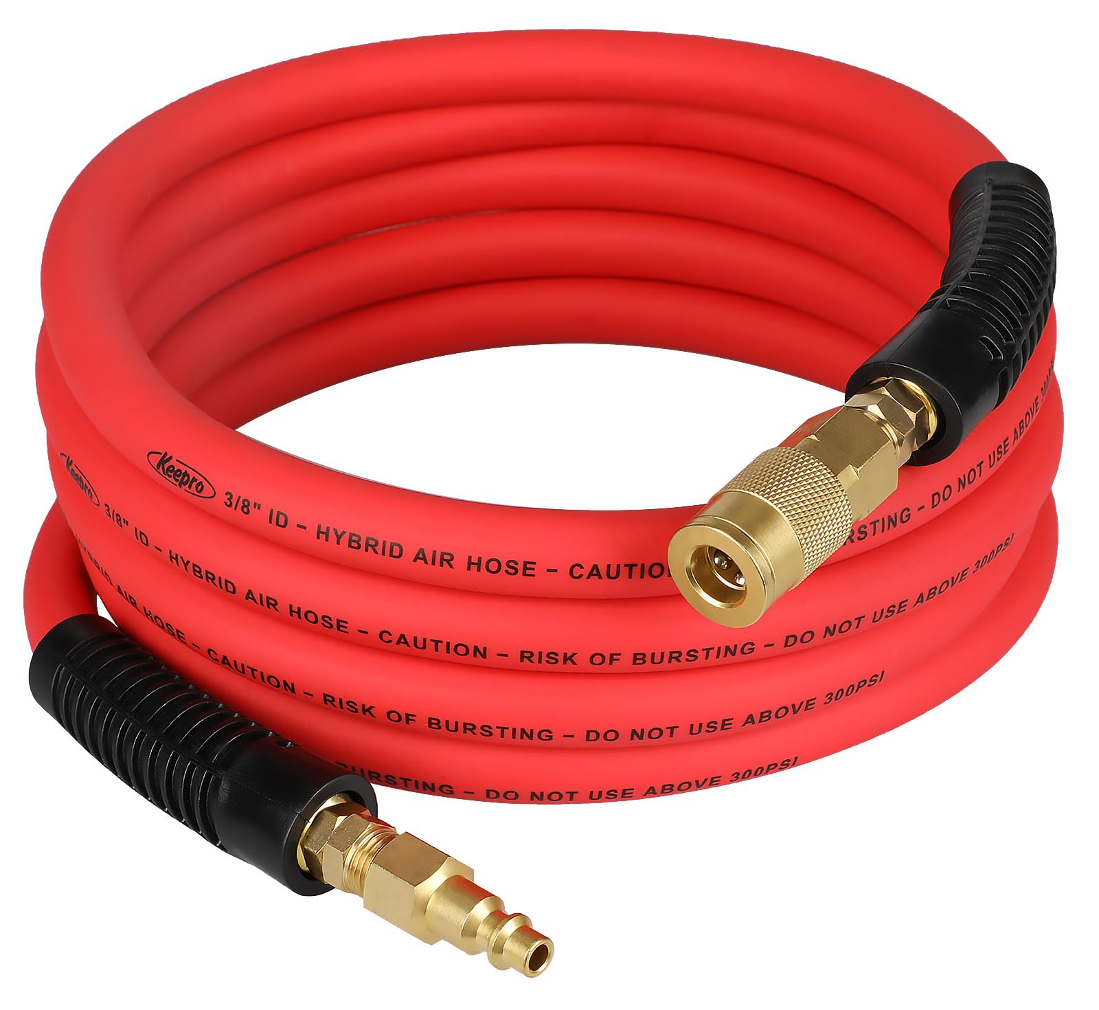 Keepro Hybrid Air Hose, Flexible 3/8 Inch ID x 10 Feet Long Lead